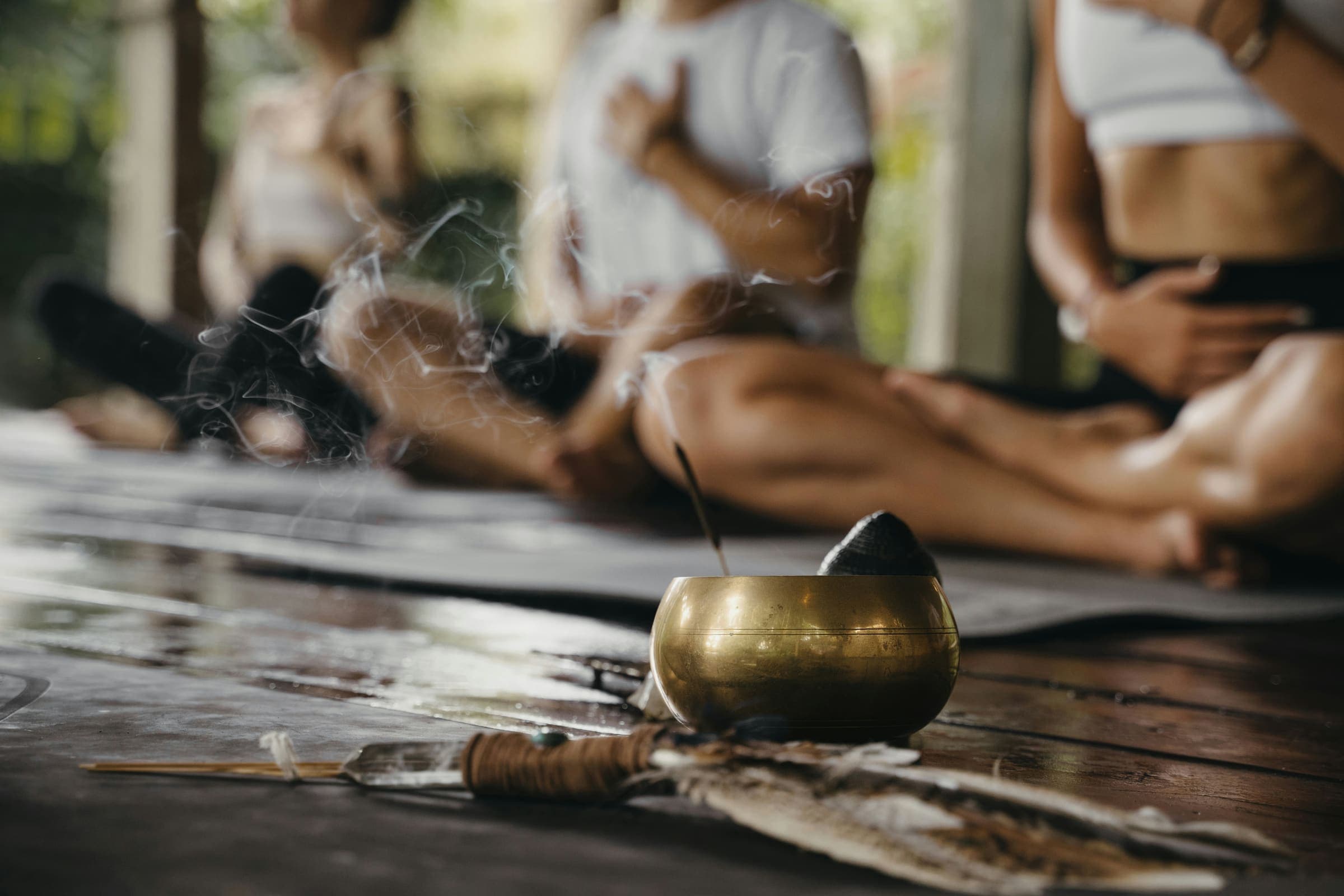A space prepared for ritual practice